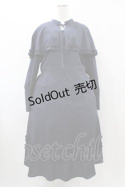 画像1: FLC / MINA*ケープワンピース 3L ネイビー H-25-12-05-1033-0-OP-NS-ZH