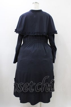 画像2: FLC / MINA*ケープワンピース 3L ネイビー H-25-12-05-1033-0-OP-NS-ZH