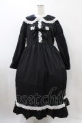 Eri Aino's collaboration / シャーロットの水曜日 ワンピース 3L ブラック H-25-12-05-1034-0-TO-NS-ZH
