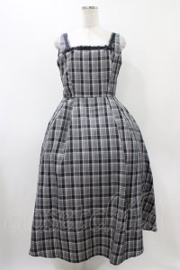 m petit by misako / AMCHKスクエアネックジャンパースカート L グレー H-25-12-05-1036-LO-OP-NS-ZH