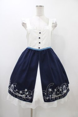画像1: Amavel / ピーターパン刺繍ジャンパースカート Free ネイビー H-25-12-05-1039-CA-OP-NS-ZH
