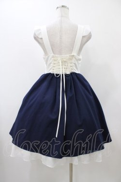 画像2: Amavel / ピーターパン刺繍ジャンパースカート Free ネイビー H-25-12-05-1039-CA-OP-NS-ZH