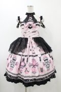 STRANGE CAT EYES（海外ロリータブランド） / ボンテージベアジャンパースカート M ピンク H-25-12-05-1040-0-OP-YZ-ZH