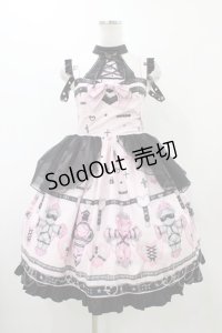 STRANGE CAT EYES（海外ロリータブランド） / ボンテージベアジャンパースカート M ピンク H-25-12-05-1040-0-OP-YZ-ZH