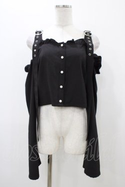 画像1: Jamie エーエヌケー / オフショルワイドスリープ M ブラック H-25-12-05-1049-LO-BL-NS-ZH