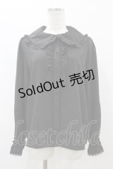 m petit by misako / AM マルエリフリルブラウス L ブラック H-25-12-05-1050-LO-BL-NS-ZH