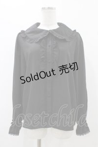 m petit by misako / AM マルエリフリルブラウス L ブラック H-25-12-05-1050-LO-BL-NS-ZH