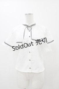 Bubbles / レースケープブラウス Free オフ H-25-12-05-1051-CA-BL-NS-ZH