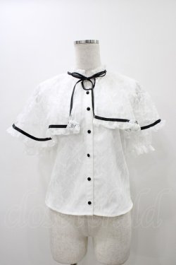 画像1: Bubbles / レースケープブラウス Free オフ H-25-12-05-1051-CA-BL-NS-ZH