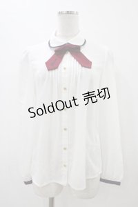 Secret Honey / リボンブラウス Free オフ H-25-12-05-1052-CA-BL-NS-ZH