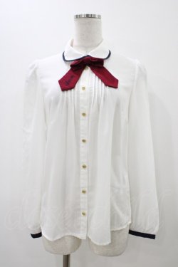 画像1: Secret Honey / リボンブラウス Free オフ H-25-12-05-1052-CA-BL-NS-ZH