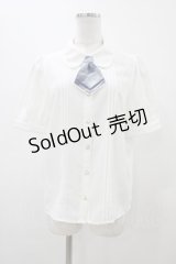 Amavel / Fancy School ネクタイ付シャツブラウス Free オフ/ブルー H-25-12-05-1053-CA-BL-NS-ZH