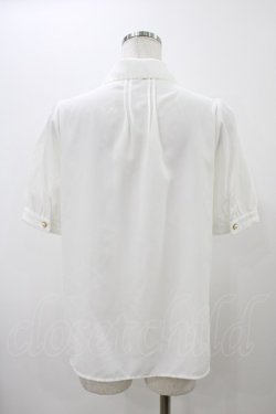 画像2: Amavel / Fancy School ネクタイ付シャツブラウス Free オフ/ブルー H-25-12-05-1053-CA-BL-NS-ZH