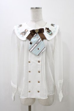 画像1: Amavel / Nounours Chocolatoryブラウス Free オフ/ミントグリーン H-25-12-05-1054-CA-BL-NS-ZH