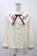 Amavel / big衿歯車刺繍ブラウス Free 生成り H-25-12-05-1056-CA-BL-NS-ZH