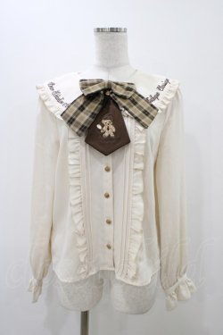 画像1: Amavel / くまの探偵さん ネクタイ&チェックリボンブラウス Free  H-25-12-05-1058-CA-BL-NS-ZH