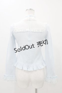 画像2: Angelic Pretty / レース立ち襟切替カットソー Free サックス H-25-12-05-1060-AP-TO-NS-ZH