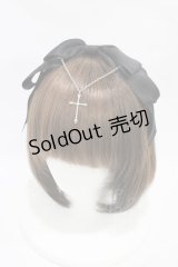 Amavel / Croix et Cercueil リボンカチューシャ  ブラック H-25-12-05-1009-CA-AC-NS-ZH