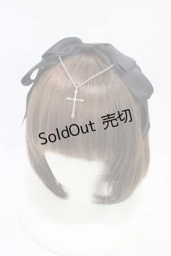 画像1: Amavel / Croix et Cercueil リボンカチューシャ  ブラック H-25-12-05-1009-CA-AC-NS-ZH