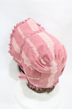 画像2: ALICE and the PIRATES / ヴィクトリアンカード柄ボンネット  ピンク H-25-12-05-1001-PA-AC-NS-ZH