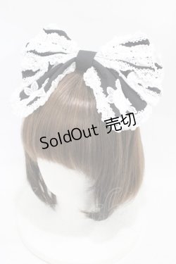 画像1: BABY,THE STARS SHINE BRIGHT / Romantic Dream Roseカチューシャ  ブラック/オフ白 H-25-12-05-1010-BA-AC-NS-ZH