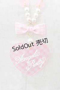 Angelic Pretty / Lovelyギンガムネックレス  ピンク H-25-12-05-1015-AP-AC-NS-ZH