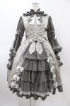 画像1: metamorphose / ノーブルジャガード姫袖ワンピース Free グレー H-25-12-05-1018-ME-OP-NS-ZH (1)