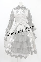 metamorphose / ノーブルジャガード姫袖ワンピース Free グレー H-25-12-05-1018-ME-OP-NS-ZH