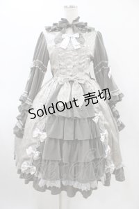 metamorphose / ノーブルジャガード姫袖ワンピース Free グレー H-25-12-05-1018-ME-OP-NS-ZH