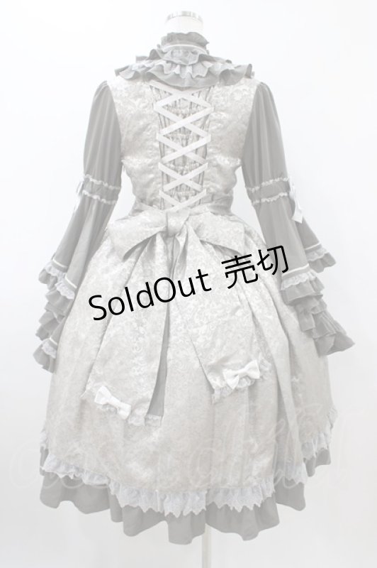 画像2: metamorphose / ノーブルジャガード姫袖ワンピース Free グレー H-25-12-05-1018-ME-OP-NS-ZH (2)