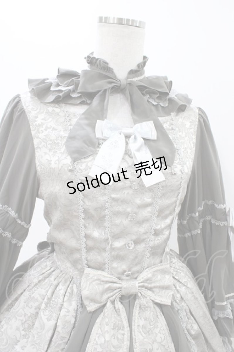 画像4: metamorphose / ノーブルジャガード姫袖ワンピース Free グレー H-25-12-05-1018-ME-OP-NS-ZH (4)