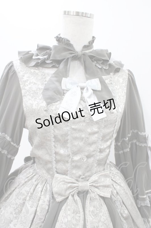 画像4: metamorphose / ノーブルジャガード姫袖ワンピース Free グレー H-25-12-05-1018-ME-OP-NS-ZH (4)