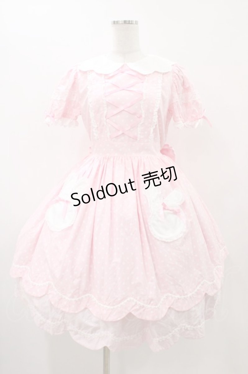 画像1: Angelic Pretty / うさぎちゃんポッケワンピース Free ピンク H-25-12-05-1020-AP-OP-NS-ZH (1)