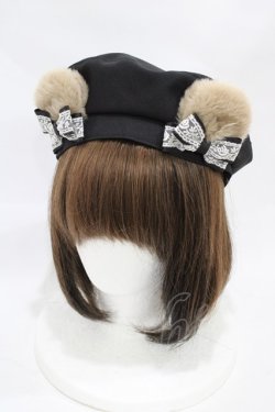 画像1: Amavel / Bears Closet ベレー帽  ブラック H-25-12-05-1003-CA-AC-NS-ZH