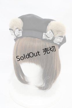 画像1: Amavel / Bears Closet ベレー帽  ブラック H-25-12-05-1003-CA-AC-NS-ZH