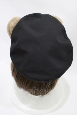 画像2: Amavel / Bears Closet ベレー帽  ブラック H-25-12-05-1003-CA-AC-NS-ZH
