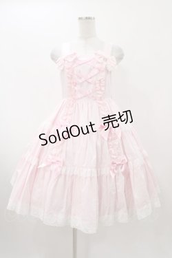 画像1: Angelic Pretty / 肩リボンジャンパースカート Free ピンク H-25-12-05-1022-AP-OP-NS-ZH