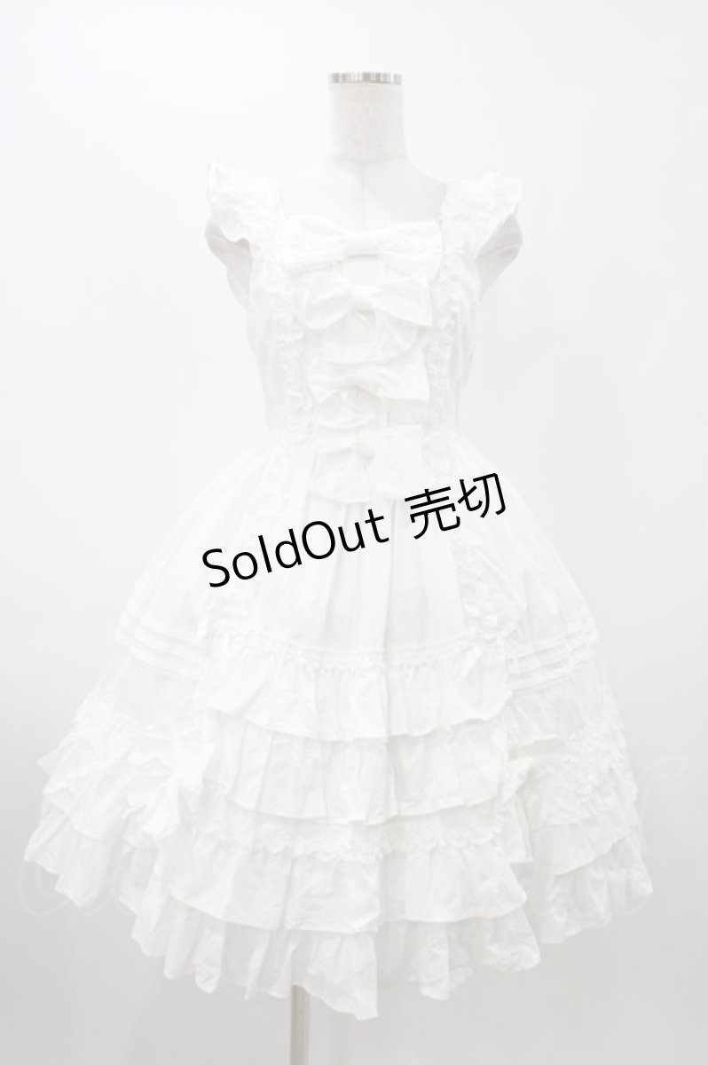 画像1: Angelic Pretty / Sweetフリルジャンパースカート Free ホワイト H-25-12-05-1023-AP-OP-NS-ZH (1)