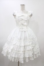 画像1: Angelic Pretty / Sweetフリルジャンパースカート Free ホワイト H-25-12-05-1023-AP-OP-NS-ZH (1)