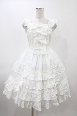 画像1: Angelic Pretty / Sweetフリルジャンパースカート Free ホワイト H-25-12-05-1023-AP-OP-NS-ZH