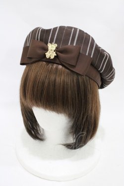 画像1: Amavel / Secret Royal Bearベレー帽  ブラウン H-25-12-05-1004-CA-AC-NS-ZH