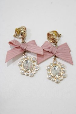 画像1: m petit by misako / AM*NIPLビジューイヤリング  ピンク H-25-12-05-054-LO-AC-NS-ZH