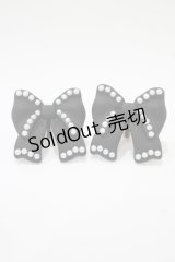 m petit by misako / AMPLリボンモチーフイヤリング  ブラック H-25-12-05-055-LO-AC-NS-ZH