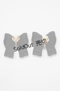 画像2: m petit by misako / AMPLリボンモチーフイヤリング  ブラック H-25-12-05-055-LO-AC-NS-ZH