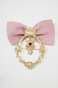 m petit by misako / AMクラウンビジューブローチ  ピンク H-25-12-05-060-LO-AC-NS-ZH