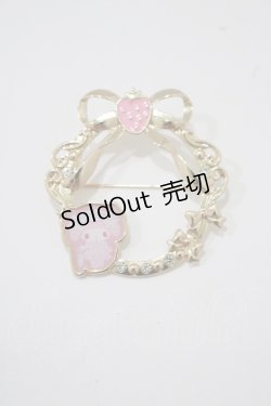 画像1: m petit by misako / AMマイメロブローチ  ピンク H-25-12-05-062-LO-AC-NS-ZH