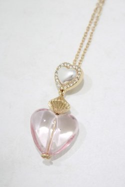 画像1: m petit by misako / AMハートネックレス  ピンク H-25-12-05-064-LO-AC-NS-ZH