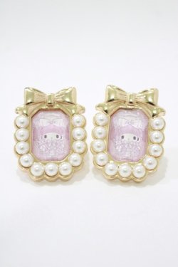 画像1: m petit by misako / AM*マイメロイヤリング  ピンク H-25-12-05-068-LO-AC-NS-ZH