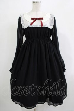 画像1: ALICE and the PIRATES / 天使の羽根シフォンワンピース Free ブラック H-25-12-05-009-PA-OP-NS-ZH