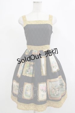 画像1: Innocent World / フランスの額縁ジャンパースカート M/93cm ブラック H-25-12-05-013-IW-OP-NS-ZH